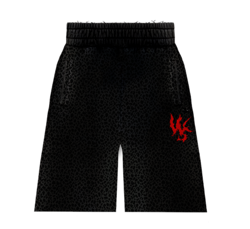 BLACK BEWARE SHORTS